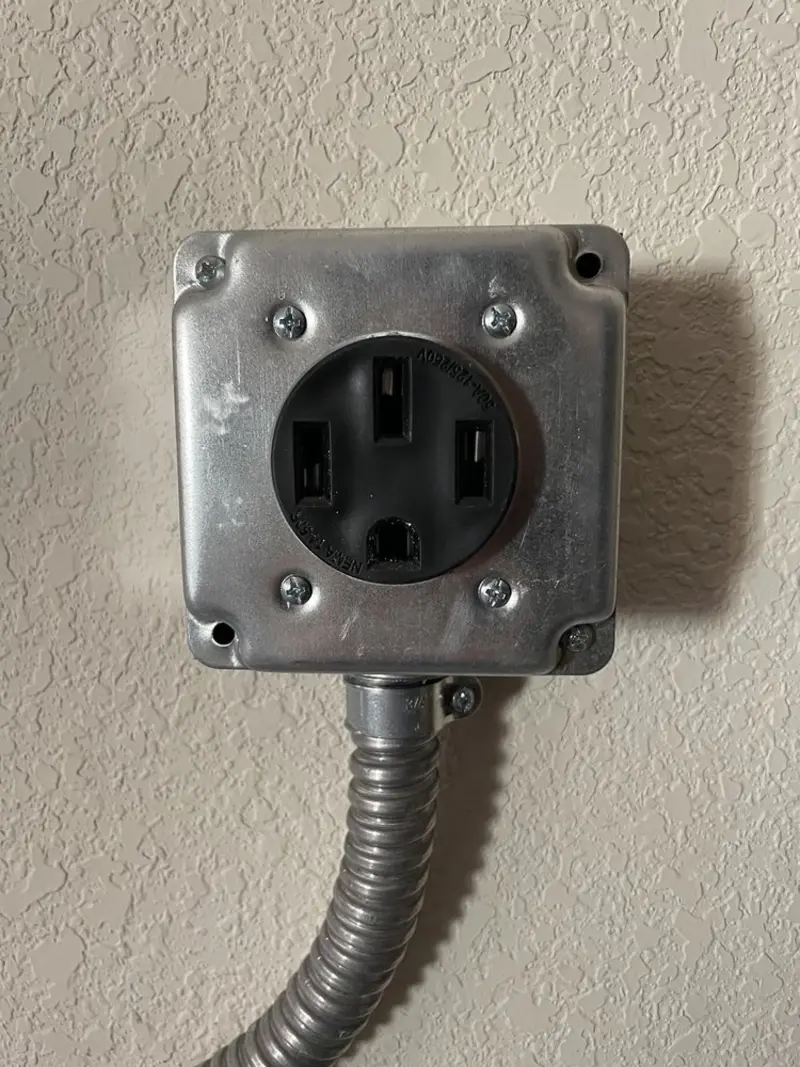NEMA 14-50 outlet installed for Smart Home Electrical in Leland